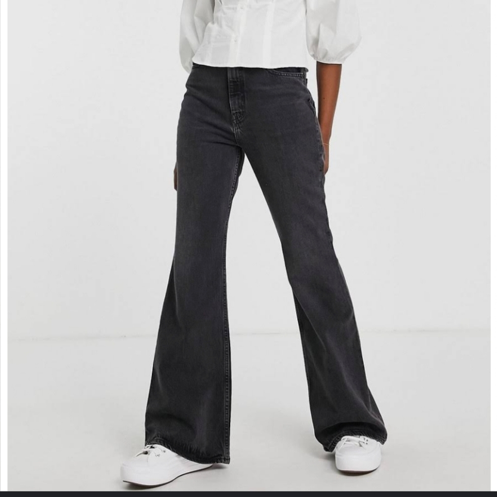 Levi's Black Wide Leg Flare Jeans